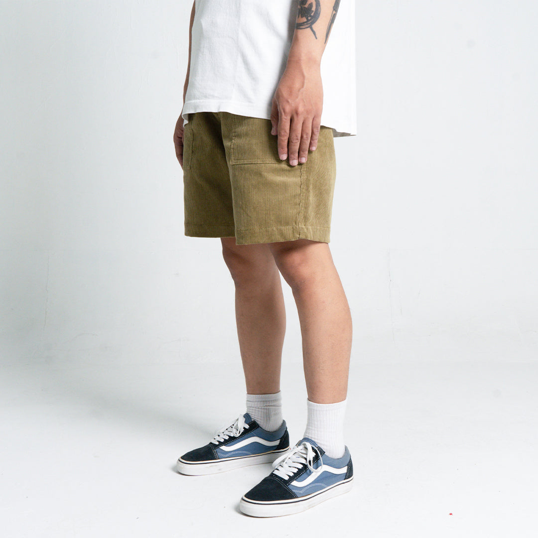 Corduroy Short Pants Green